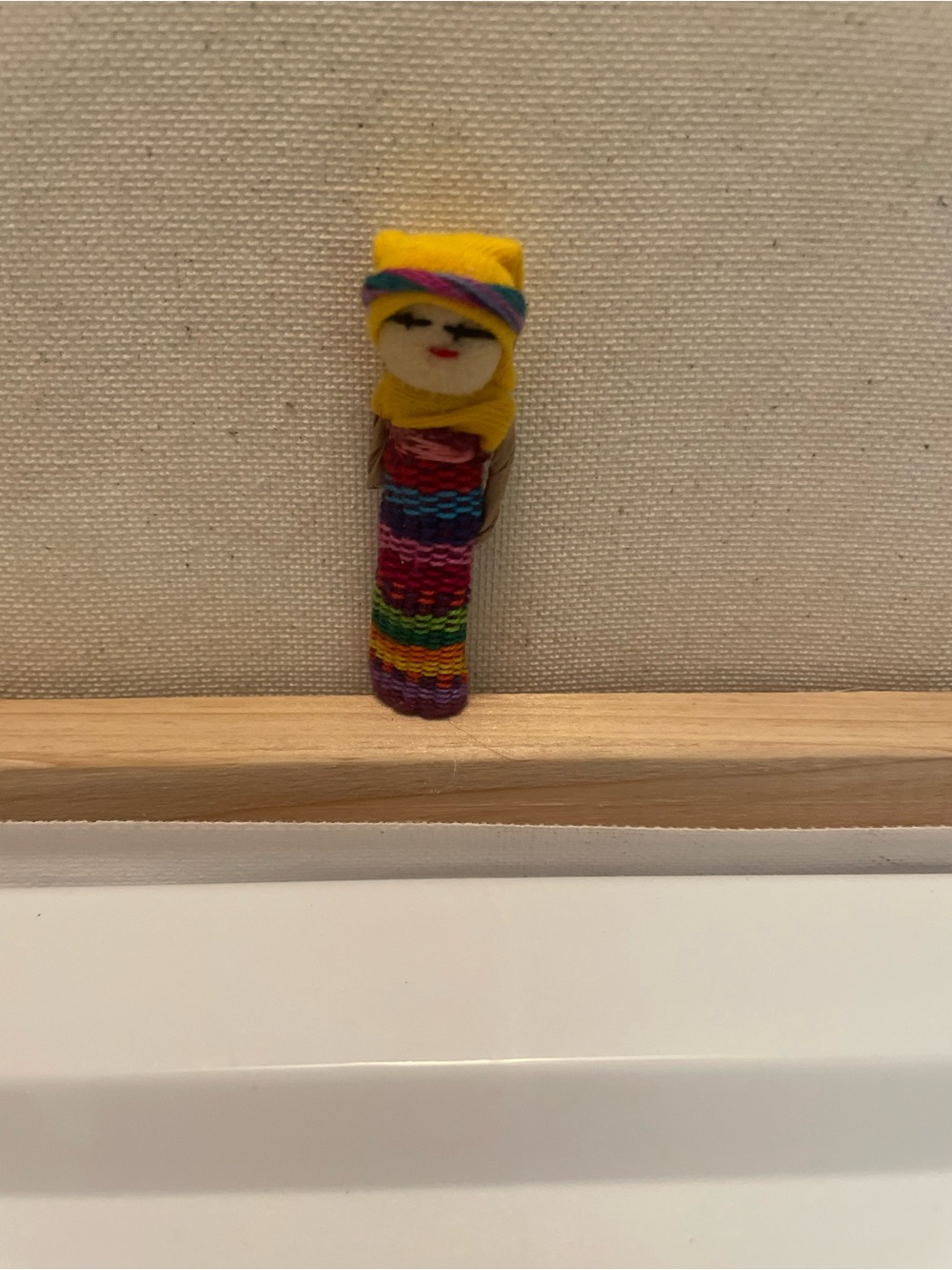 Handmade Kids mini doll multicolored woven doll trinket